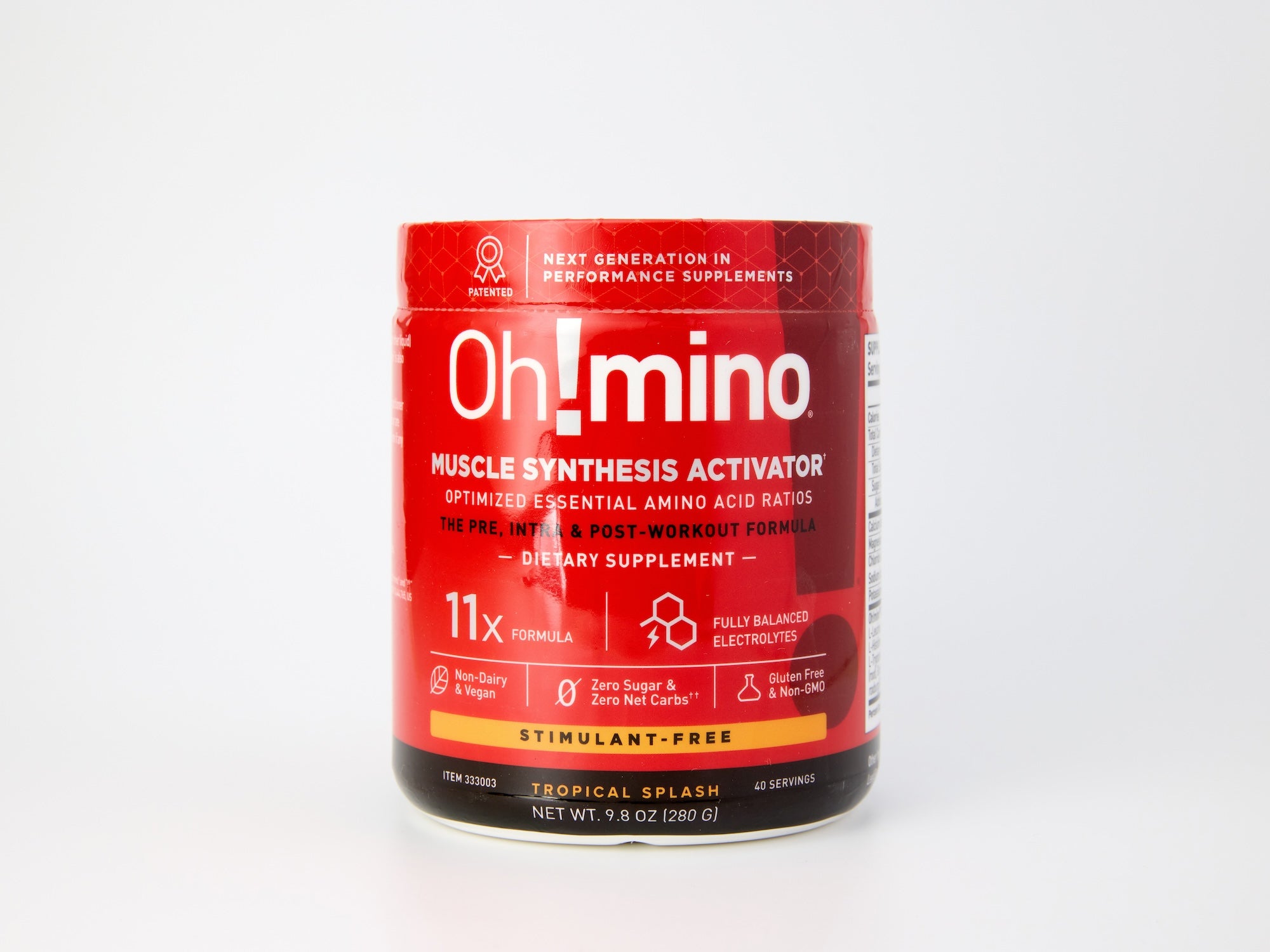 Oh!mino® Muscle Synthesis Activator - Tropical Splash Stimulant-Free 40 BFF ACCESS 1.0