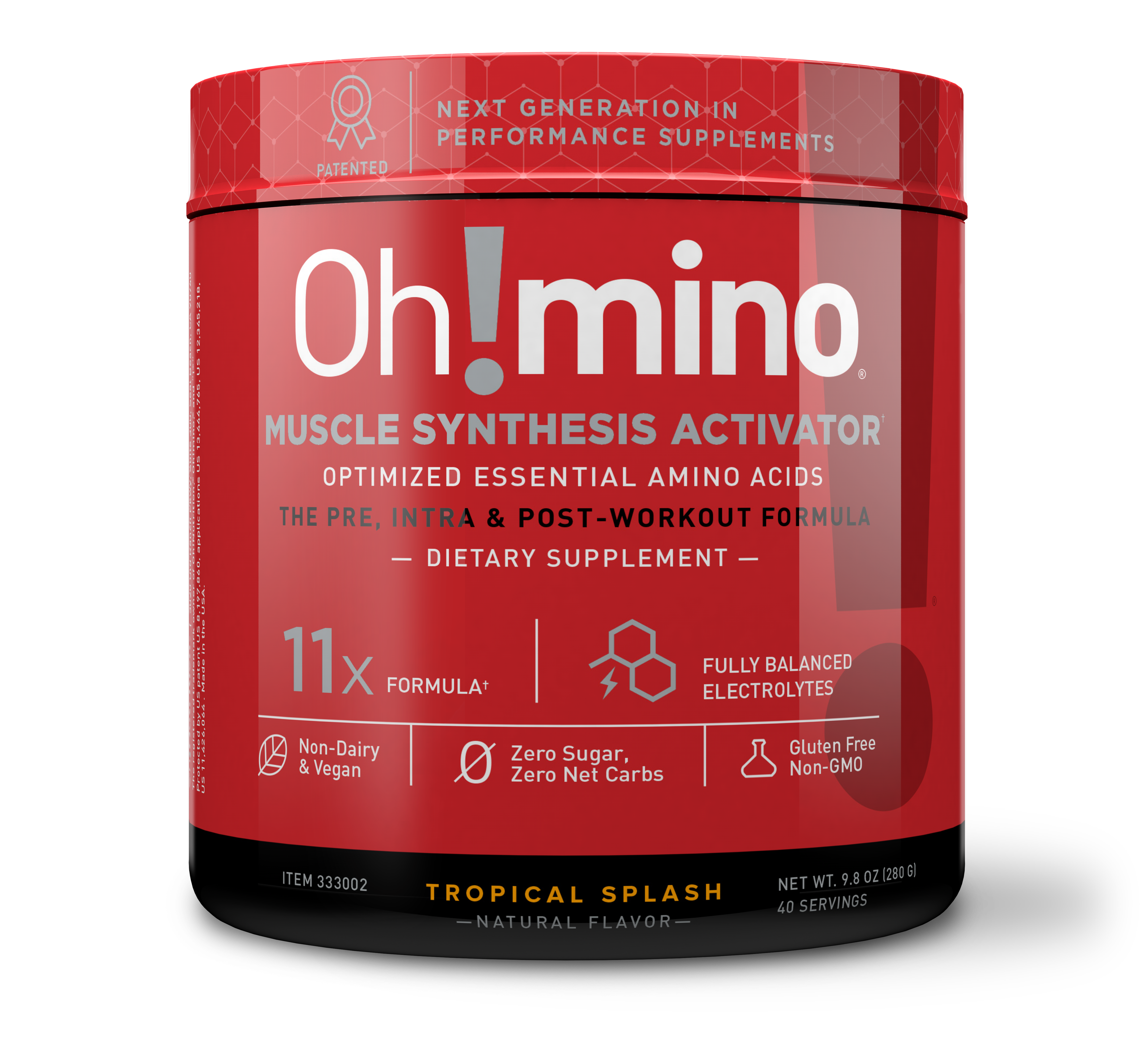Oh!mino® Muscle Synthesis Activator†  – With Caffeine Tropical Splash