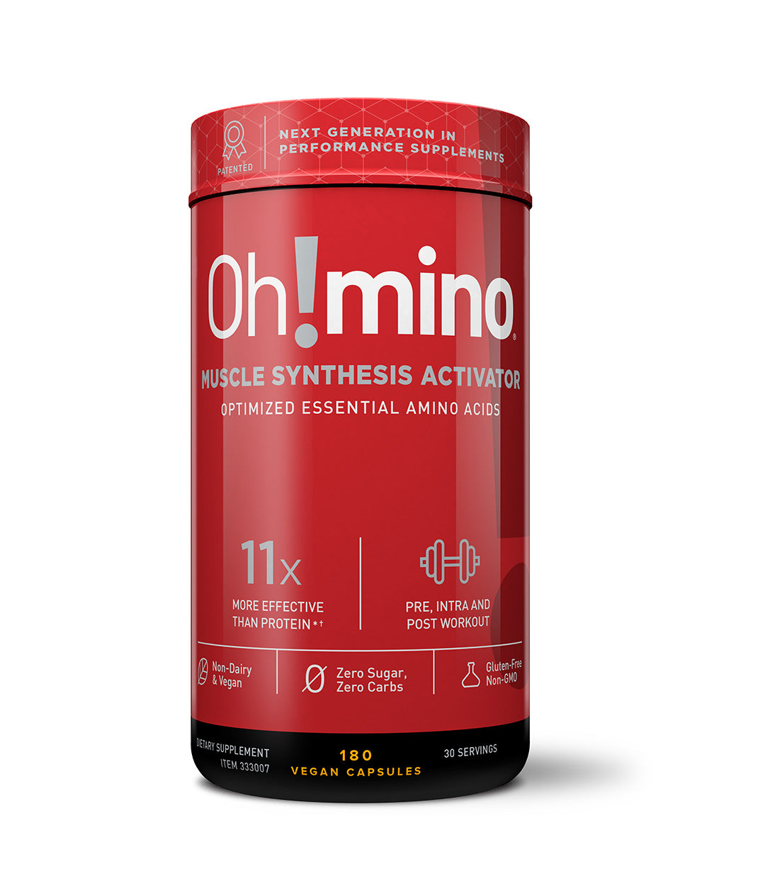 Oh!mino® Muscle Synthesis Activator - Caffeinated Vegan Capsules BFF Service 1.0