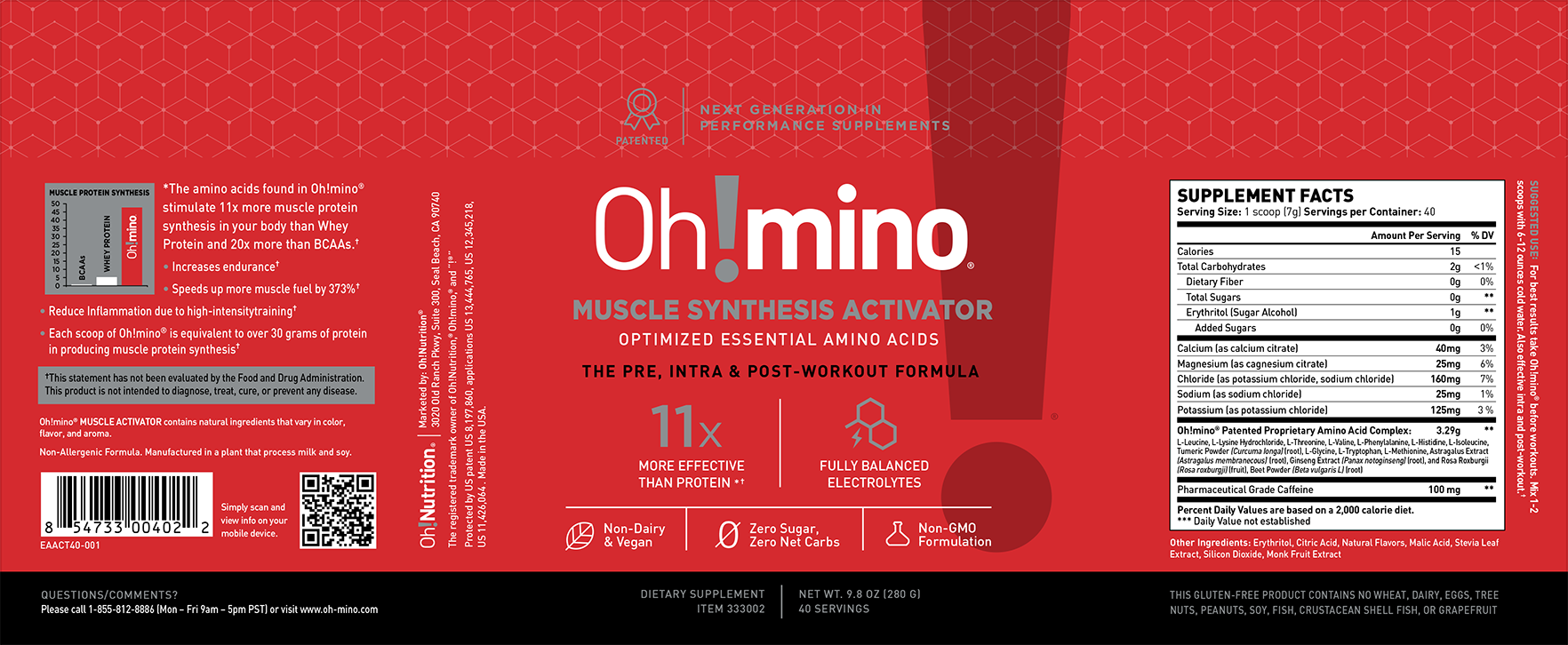 Oh!mino® Quick Start Muscle Synthesis Activating System†