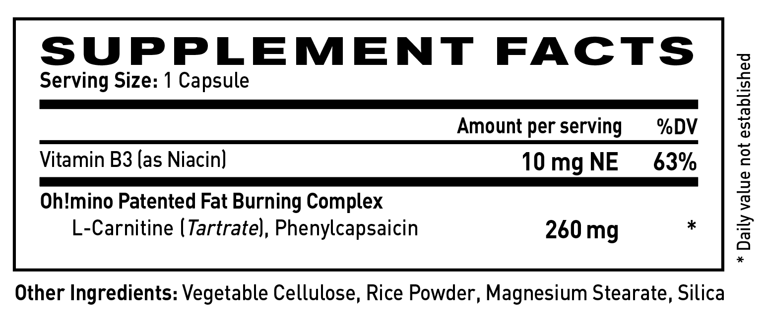 Oh!mino® Fat Burner Vegan Capsules - BFF ACCESS 2.0