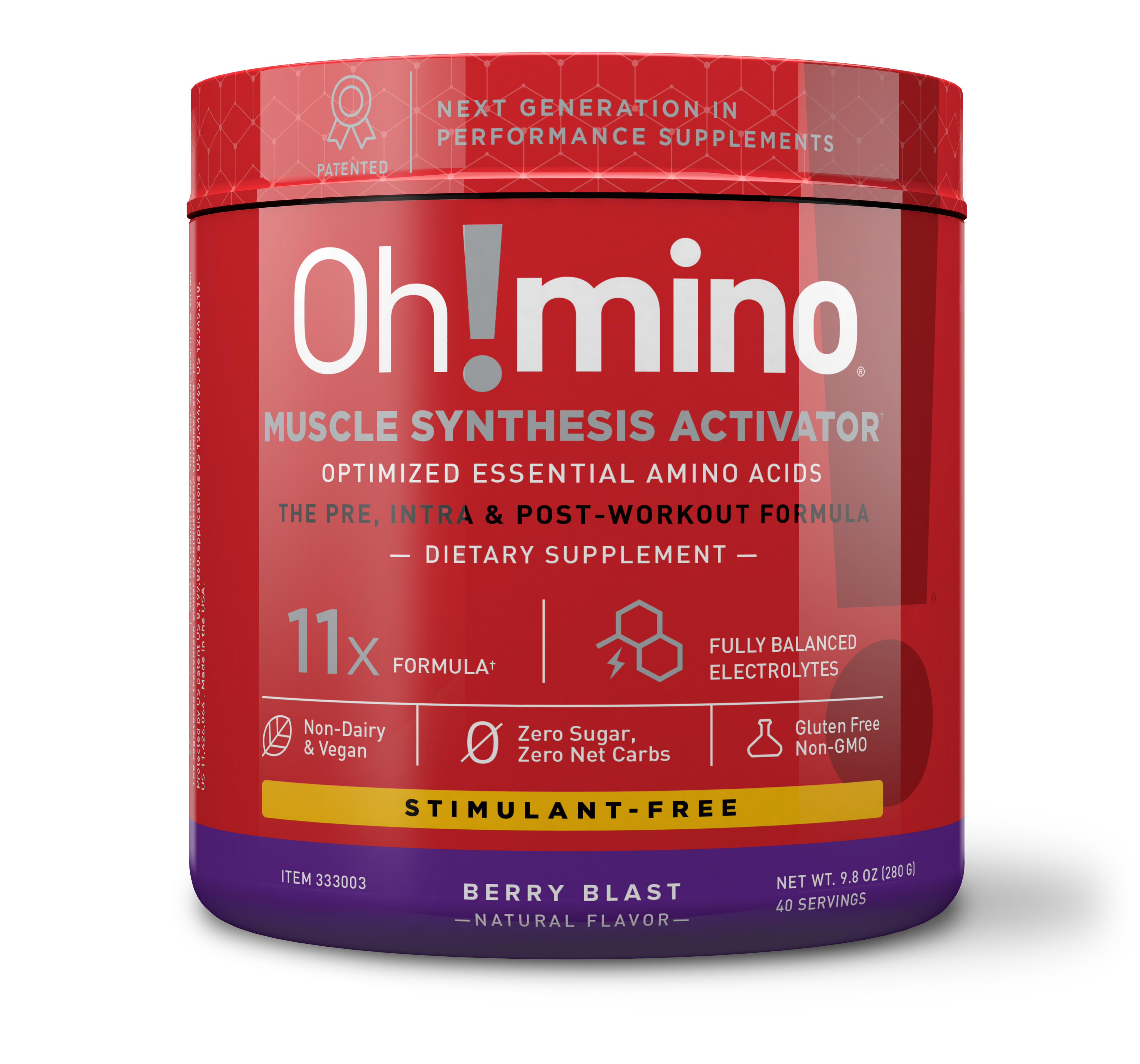 Oh!mino® Muscle Synthesis Activator - Berry Stimulant-Free 40 BFF Access 2.0