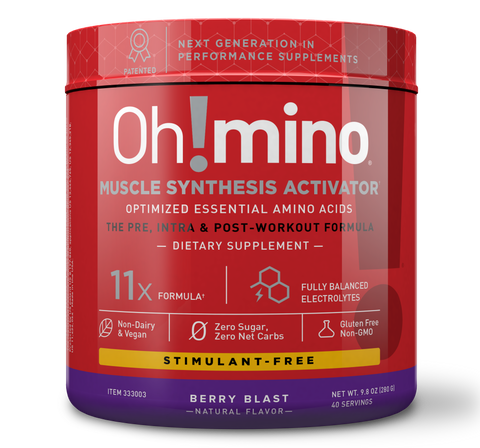 Oh!mino® Muscle Synthesis Activator†  – Stimulant-Free NEW Berry Blast Flavor!