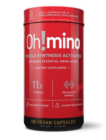 Oh!mino Muscle Synthesis Activator - Caffeinated Vegan Capsules 180 ct.