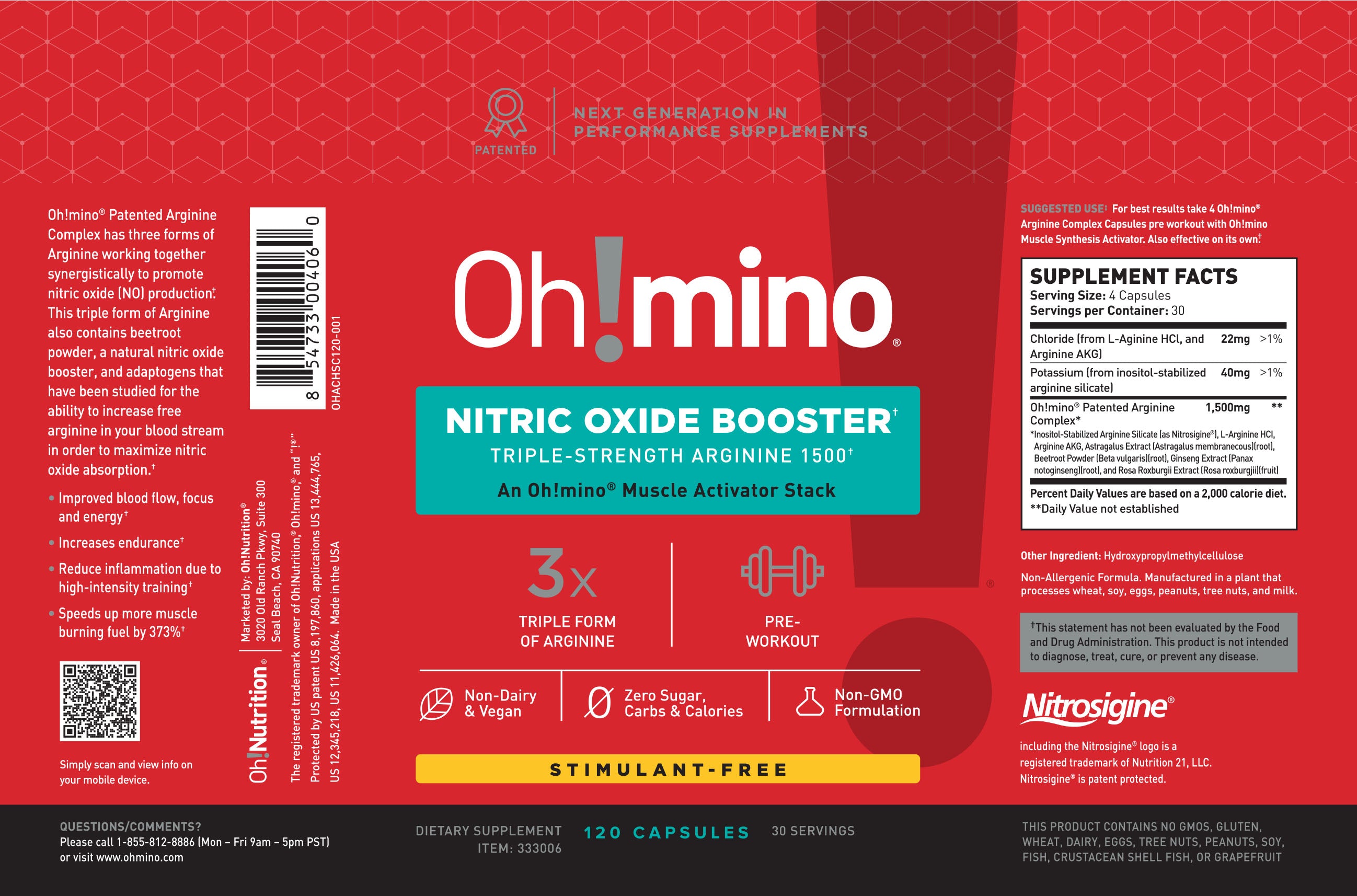 Oh!mino Nitric Oxide Booster