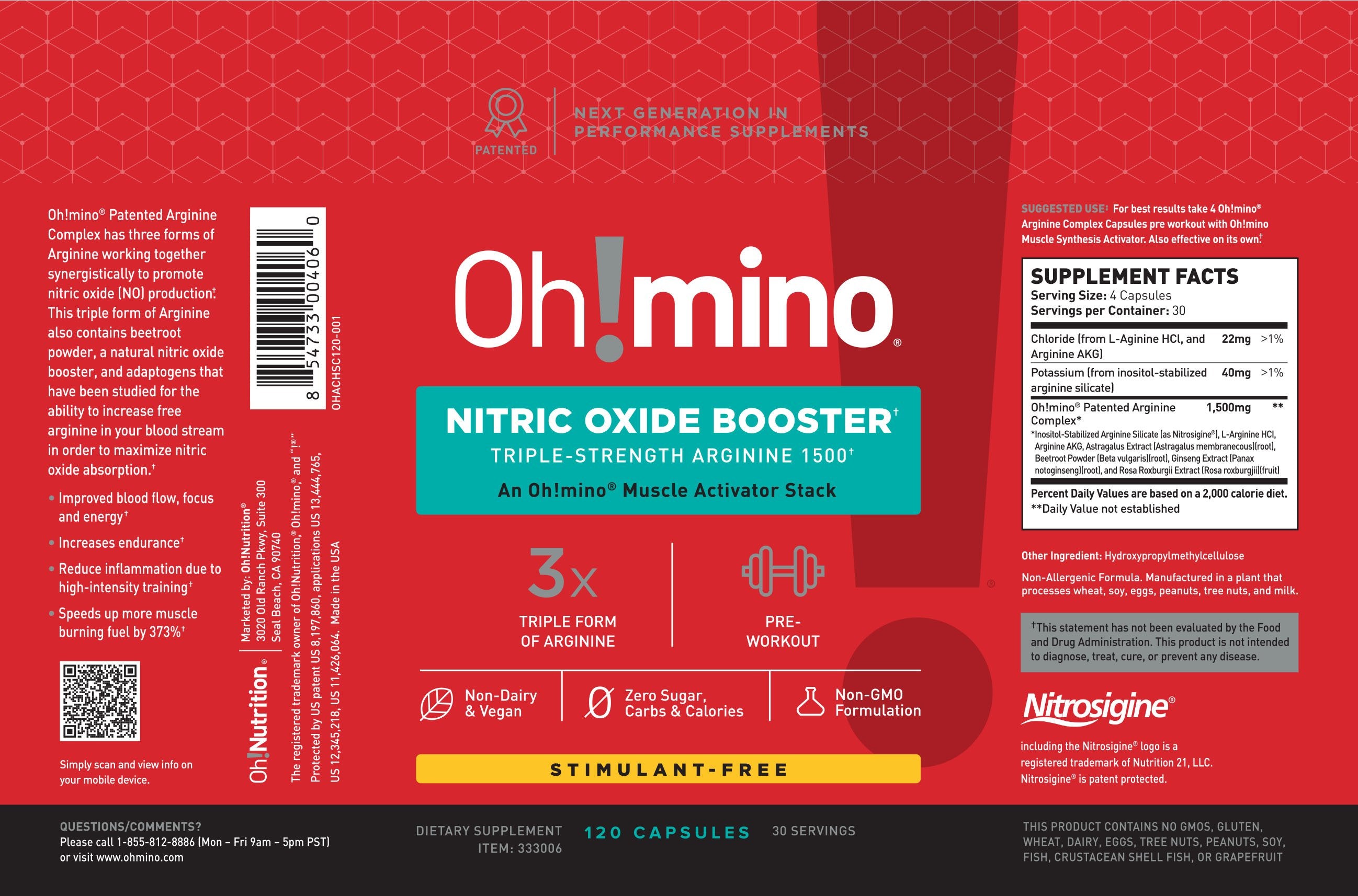 Oh!mino Nitric Oxide Booster BFF ACCESS