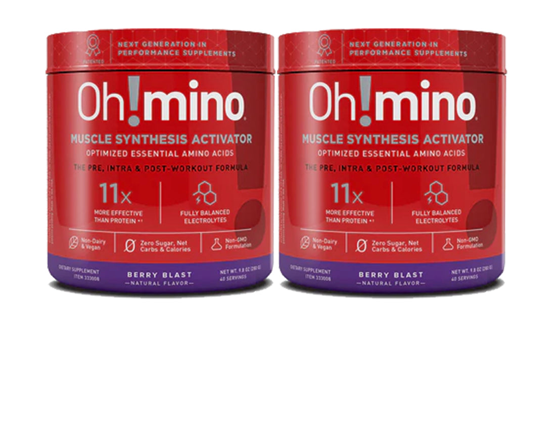 Oh!mino® Muscle Synthesis Activator†  – Stimulant-Free Berry Blast - 2 Pack