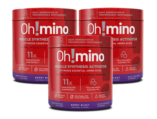 Oh!mino® Muscle Synthesis Activator†  – Stimulant-Free Berry Blast - 3 Pack